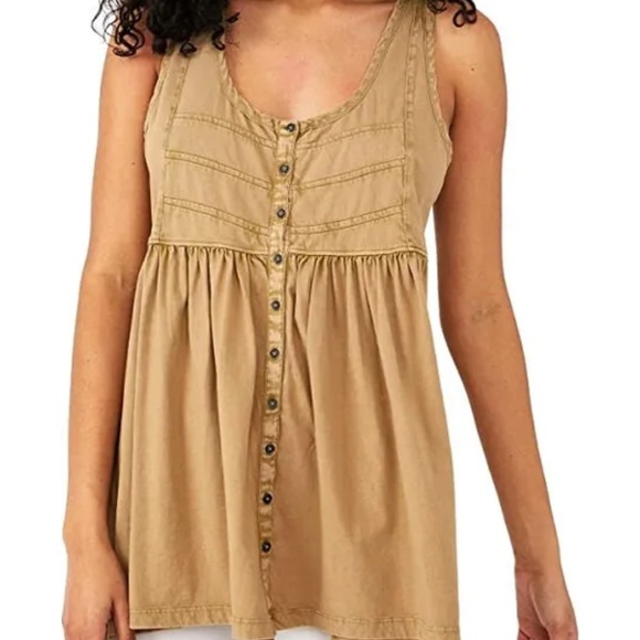 Free People Brooke hi lo tunic Tank Rose Pink - Picture 4 of 7